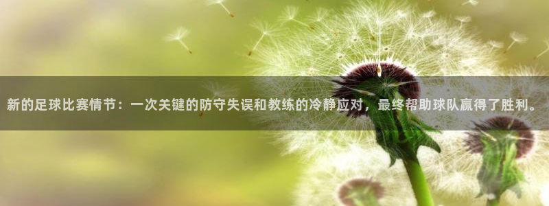 新的足球比赛情节：一次关键的防守失误和教练的冷静应对，最终帮